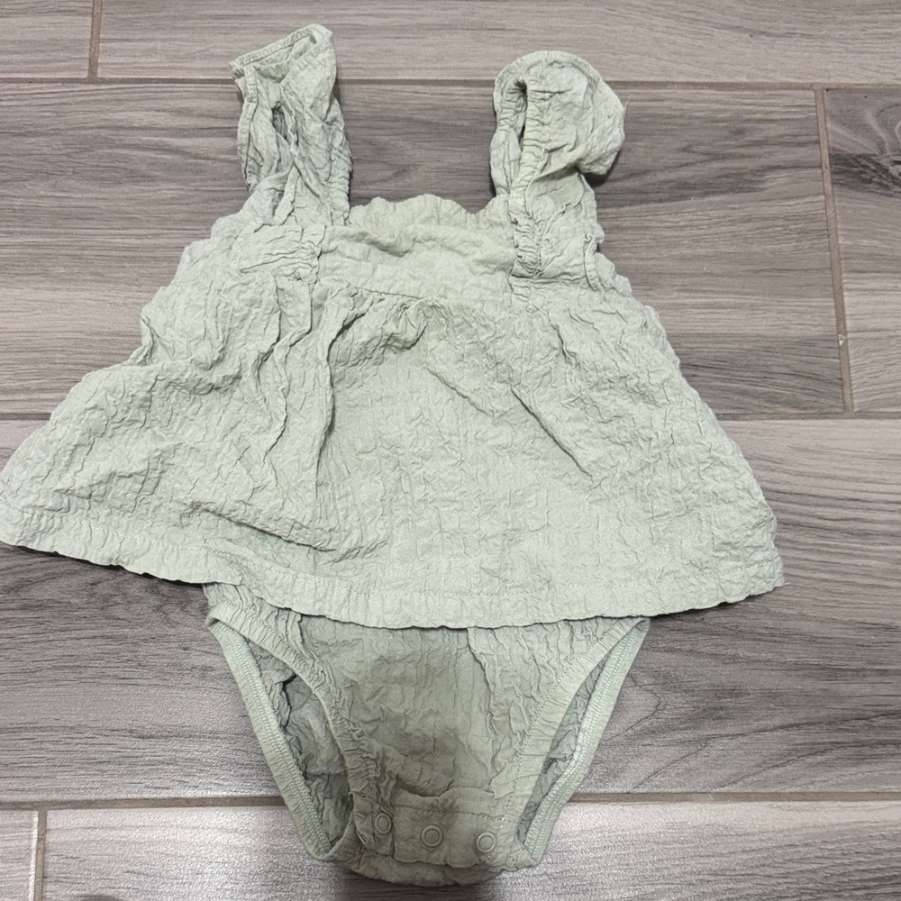 Carter's Light Sage Textured Sleeveless One-Piece Bodysuit